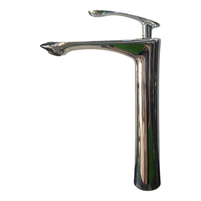 Long Basin Faucet in Shiny Chrome Stainless Steel | Hot and Cold Mixer