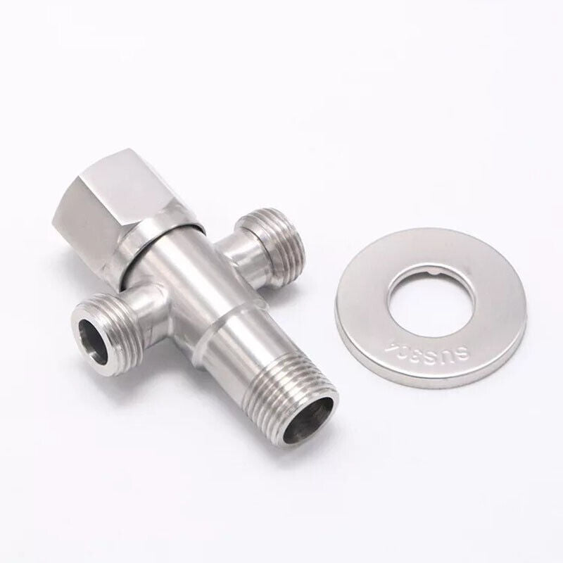 Heavy Duty Two-Way Angle Valve T Cock 1/2" inch in Stainless Steel