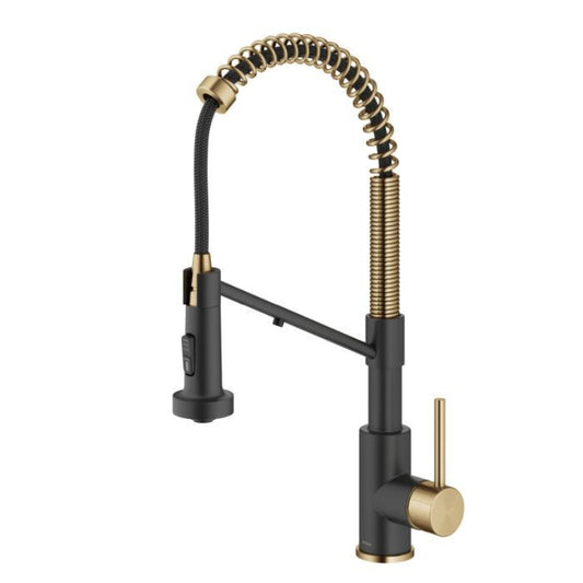 Premium Stainless Steel Kitchen Faucet in Black Gold | Hot and Cold Mixer | 360° Moveable| Single Handle