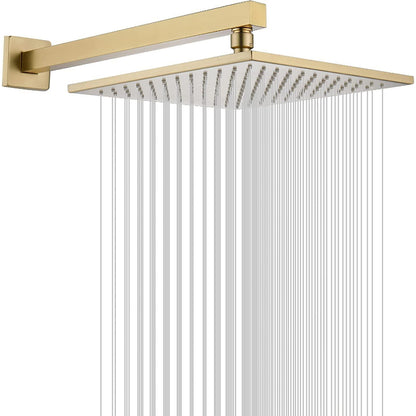 6" to 16" inches Heavy Duty Rain Shower in Stainless Steel | 360° Adjustable | Silicon Nozzles