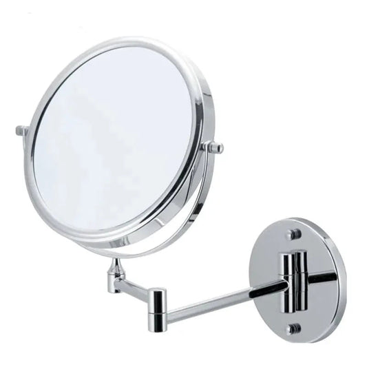 Makeup Mirror 360° Moveable for Dressers, Bathrooms | 8" inches Magnifying Mirror Both Sides | Wall-Mounted