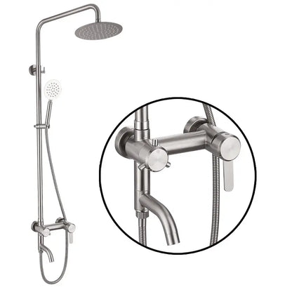 Complete Bathroom Shower Set with Toilet Shower and Basin Faucet in Stainless Steel | Hot and Cold Mixer