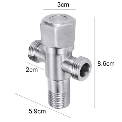 Heavy Duty Two-Way Angle Valve T Cock 1/2" inch in Stainless Steel