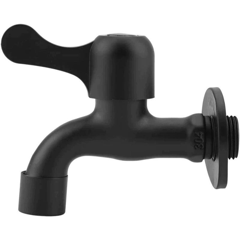 Single Bib Tap Black in Stainless Steel SUS304