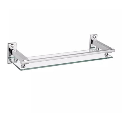 Glass Bathroom Shelf in Stainless Steel | Chrome Finish | Rust Resistant