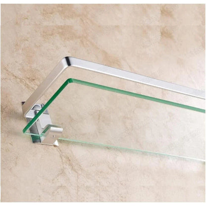 Glass Bathroom Shelf in Stainless Steel | Chrome Finish | Rust Resistant